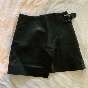 H&M Faux Leather Mini Skirt